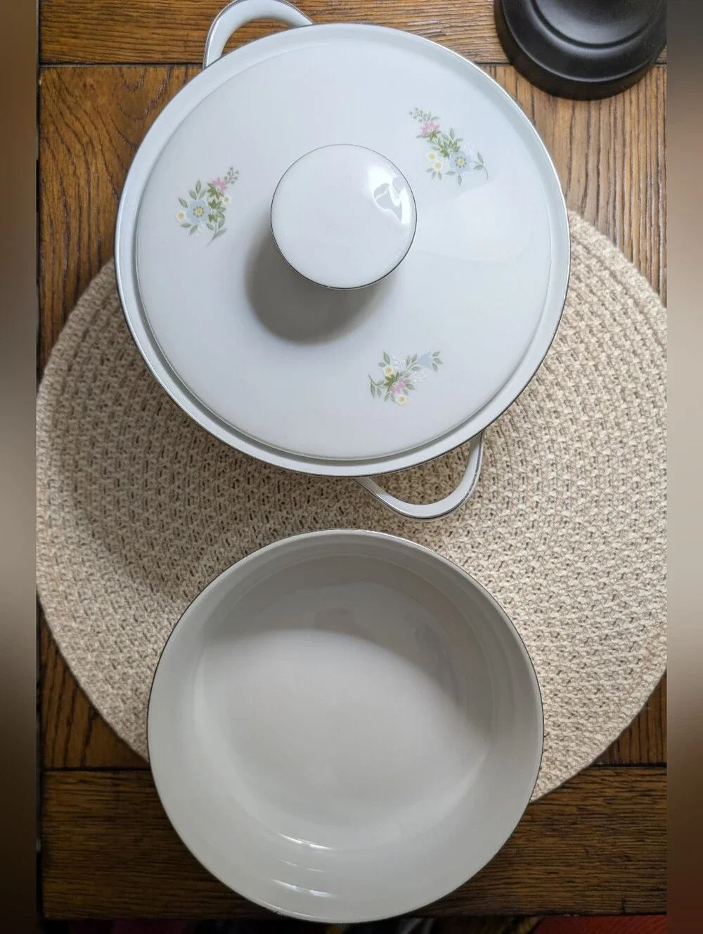 Vintage Johann Haviland Bavaria Germany Floral Casserole & Bowl Set